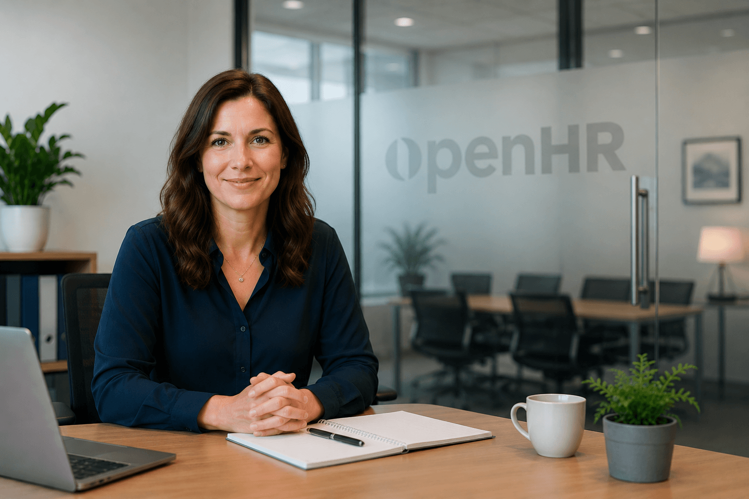 An OpenHR advisor at her desk